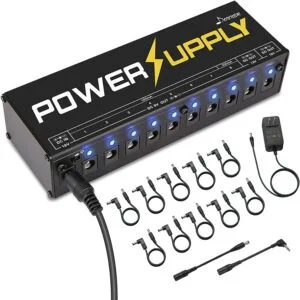 fuente alimentación pedalera guitarra