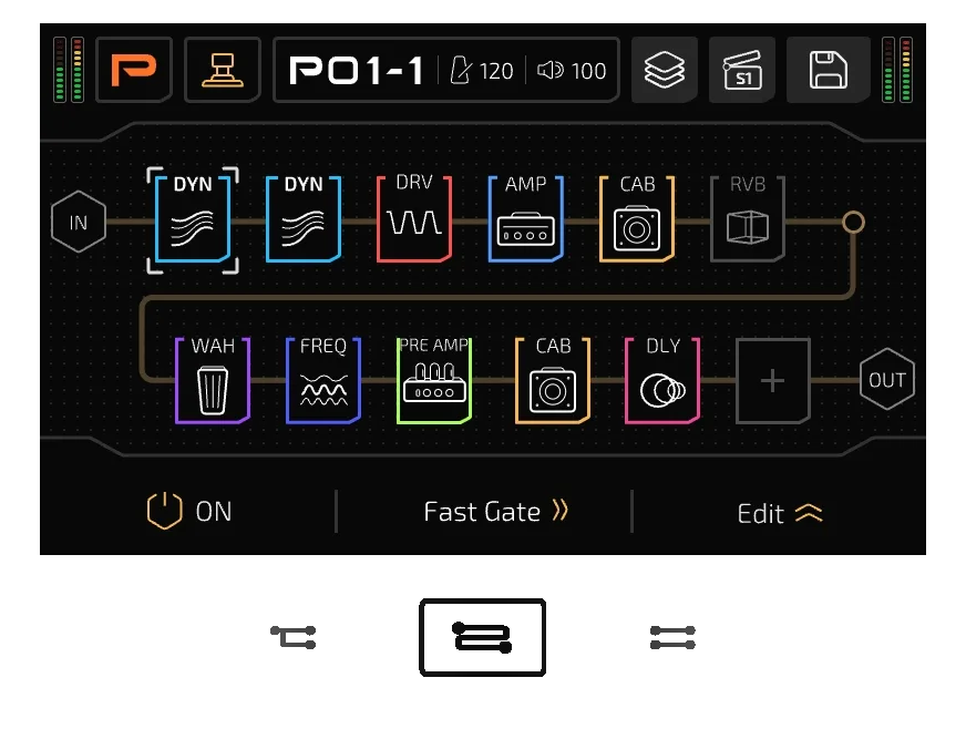 Pedalera digital multiefectos