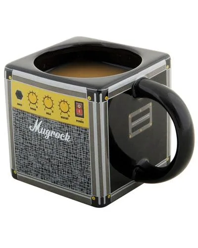Taza con forma de amplificador ideal regalo para guitarristas y músicos